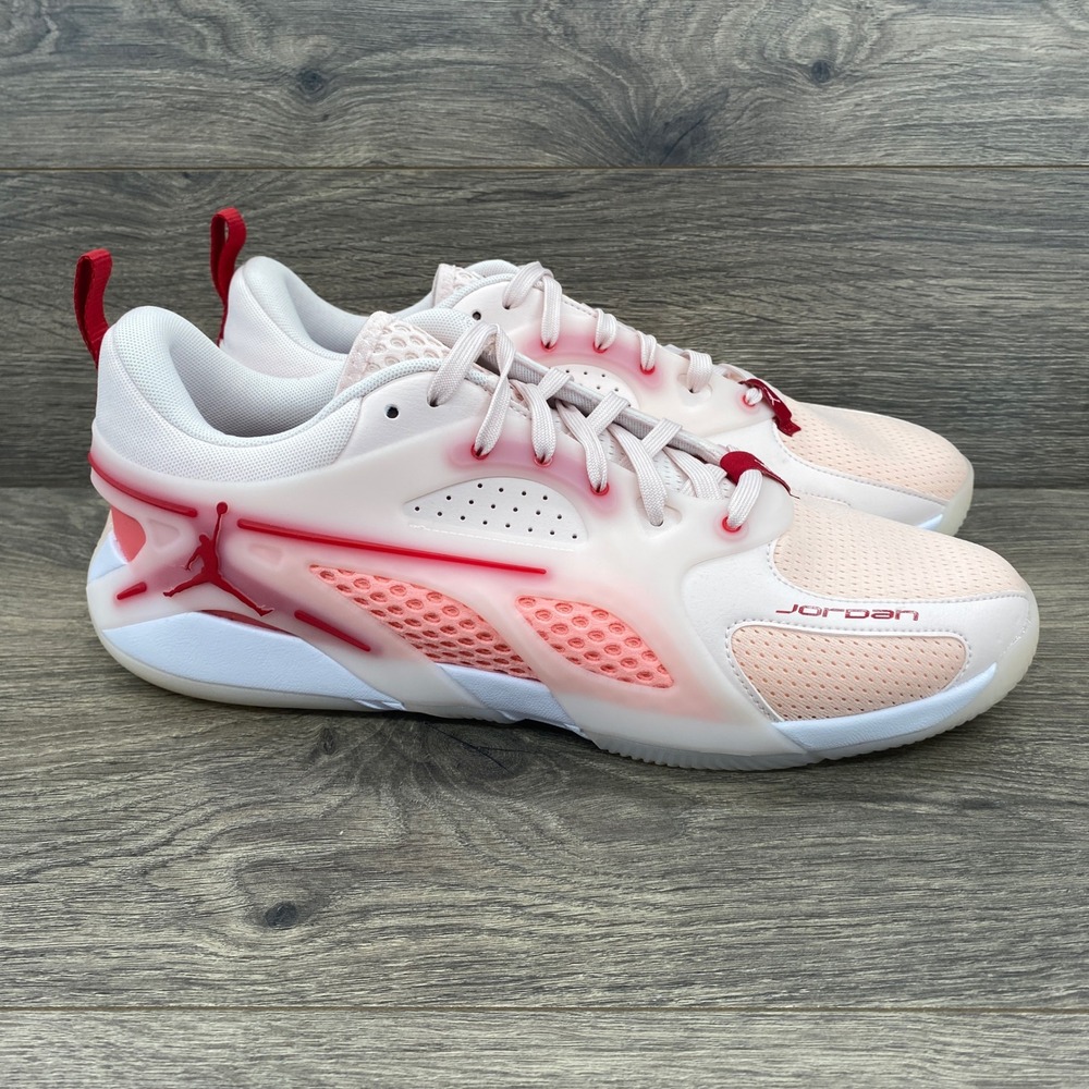 Jordan Tatum 2 Basketball Shoes Womens 13.5 Pink Red FZ2471-600 Lightweight Mesh